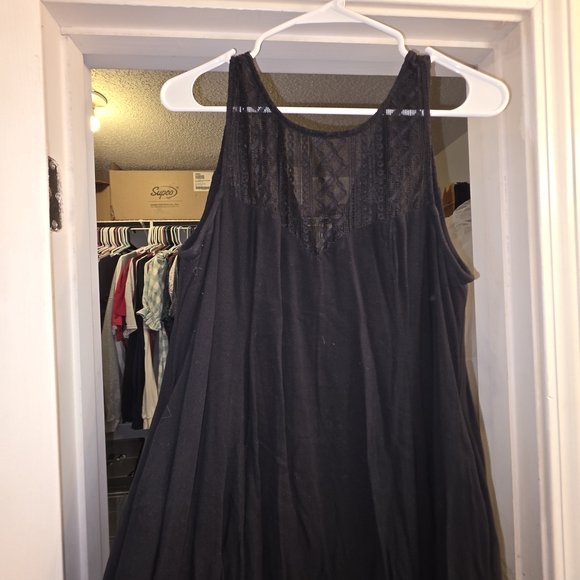 torrid Dresses & Skirts - Torrid Black Asymmetrical Dress with Lace Detail
